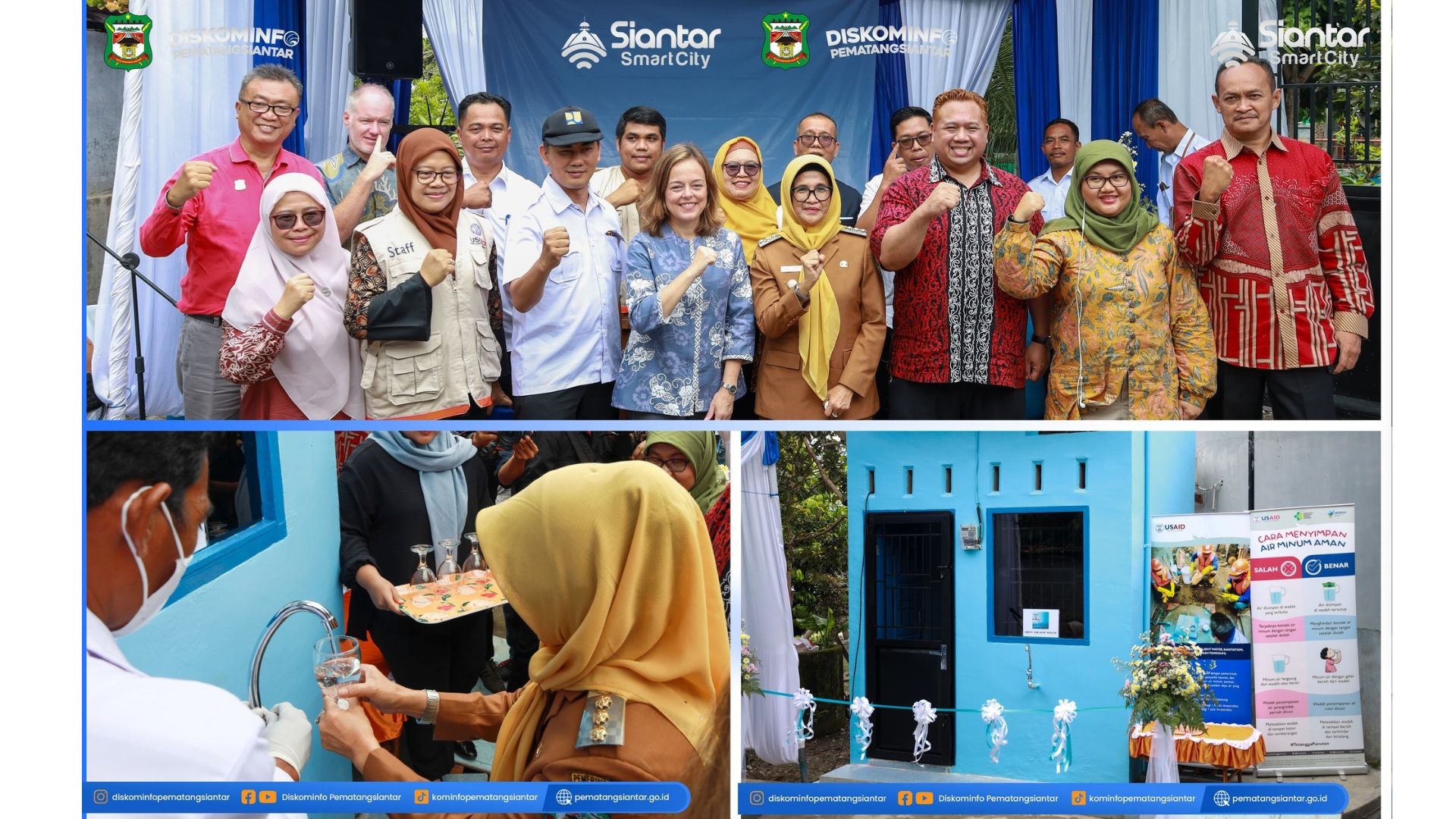 Sekertaris Bappeda mendampingin Walikota Pematangsiantar dalam acara peresmikan ZAMP (Zona Air Minum